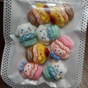8 Large B.Day Kawaii Cartoon Nail Charm
